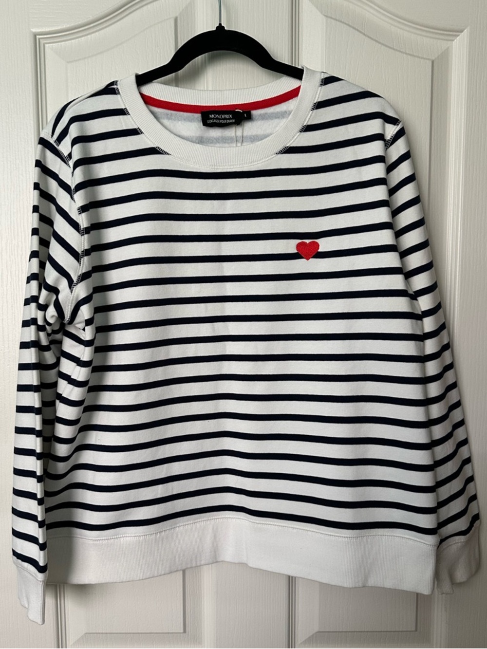 MONOPRIX Striped crewneck sweater